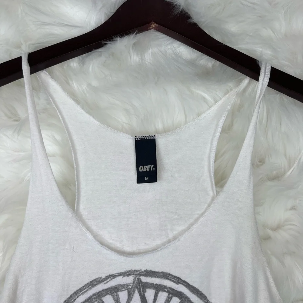 OBEY • Racerback Tank • White • M - Picture 4 of 11